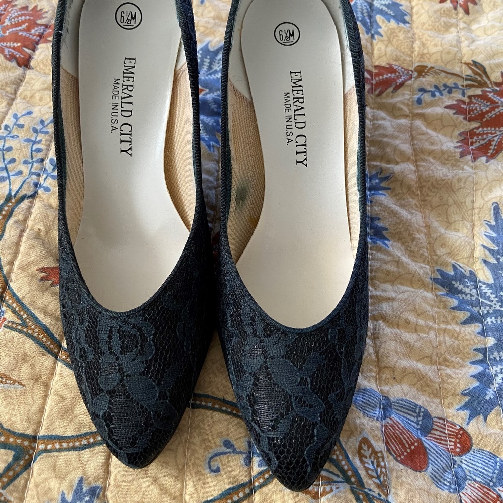 Blue Lace High Heels